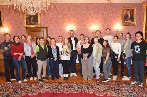 Participants of the Intensive I Living Labs at the visit to the vice mayor of St. Pölten.