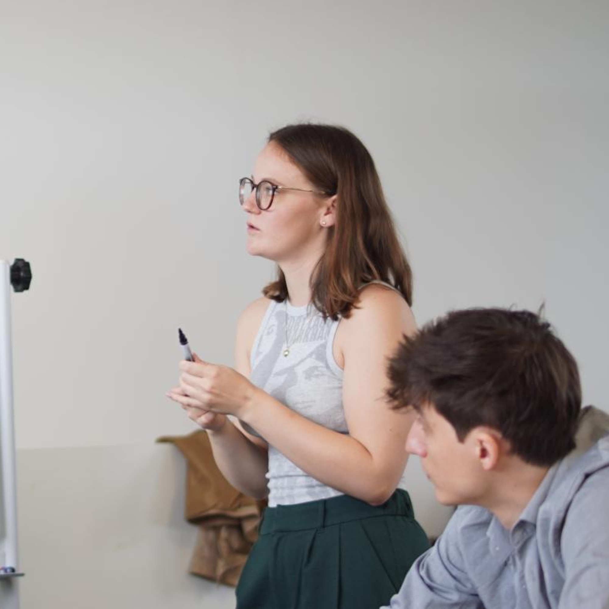 Participants of the Intensive I Living Labs discussing in their group.